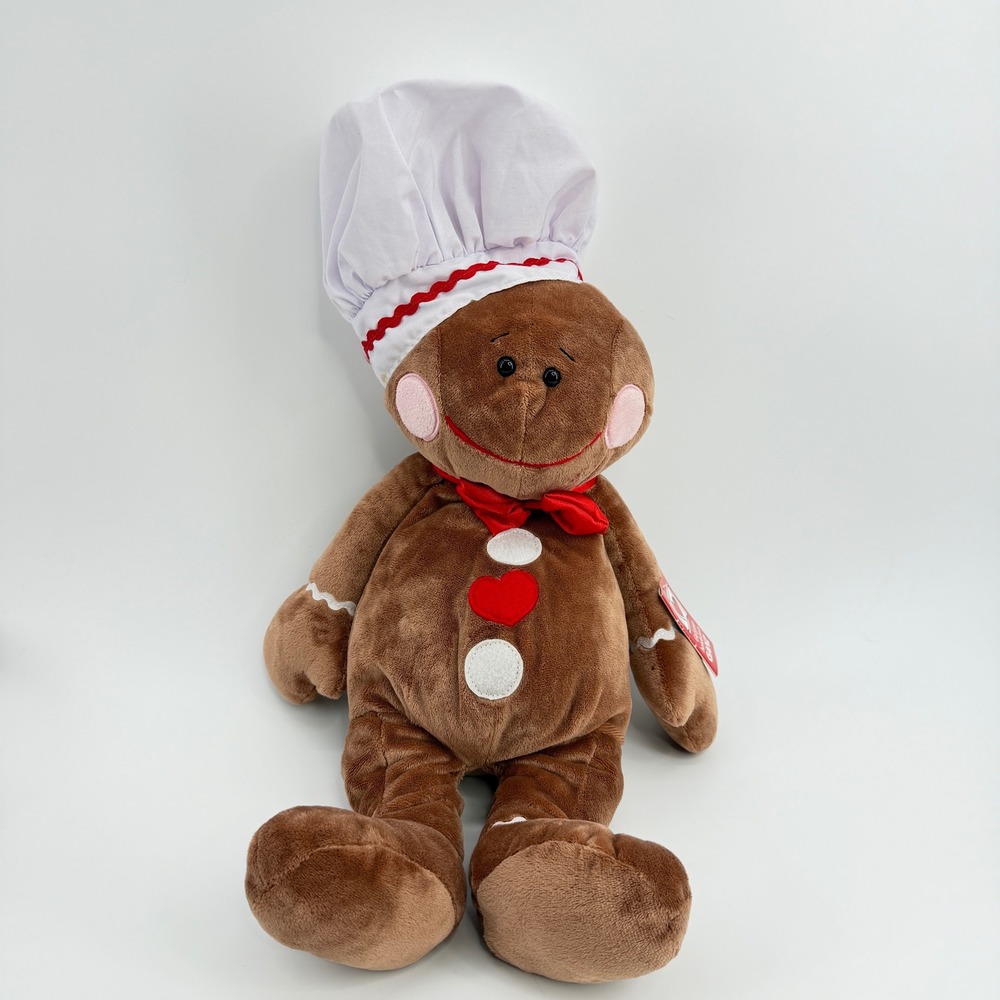 17" Ganz Ginger Bread Man Baker Gingerbaker Plush Doll Stuffed Christmas